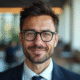 Professionnel confiant dans un bureau lumineux et moderne